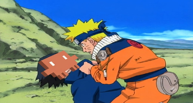 Naruto en train de secouer Claude